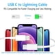 thumbnail image 2 of Cable USB-C a Lightning RCTech, paquete de 3 unidades, 1,8 m, para iPhone, color blanco, 2 of 7