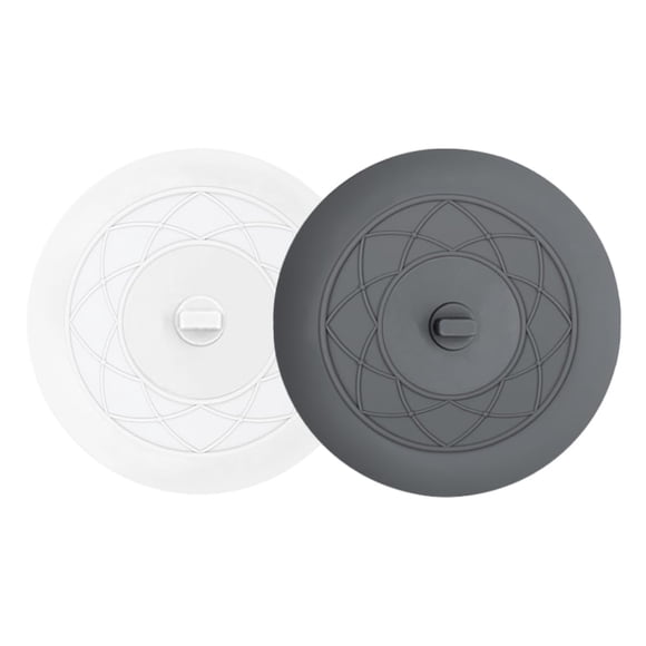 Tapón de bañera XIAOZHIHUI 15 cm silicona 2 unidades gris/blanco