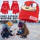 thumbnail image 2 of Conjunto de gorro y guantes de invierno Sonic the Hedgehog para niños, 2 of 6