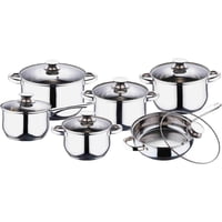 Blaumann - Bateria De Cocina 12 Pzs Gourmet Line Acero Inoxidable