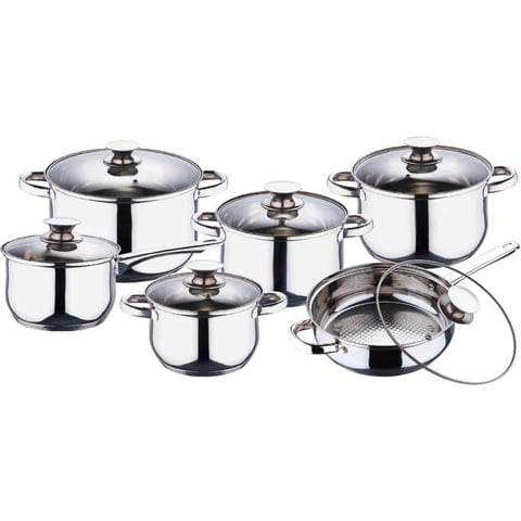 Blaumann - Bateria De Cocina 12 Pzs Gourmet Line Acero Inoxidable