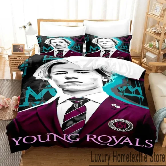 Young Royals Bedding Set Duvet Cover Bed Set Quilt Cover Pillowcase Comforter Boys Adult Bedding Set Bed Sheets