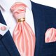 thumbnail image 1 of Corbata Gruesa Ascot, Anillo Dorado, Paño Y Colleras Hombres rosa Talla Única, 1 of 6