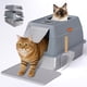 thumbnail image 1 of Caja de arena para gatos Fitrobust de acero inoxidable, extra grande, 1 of 9