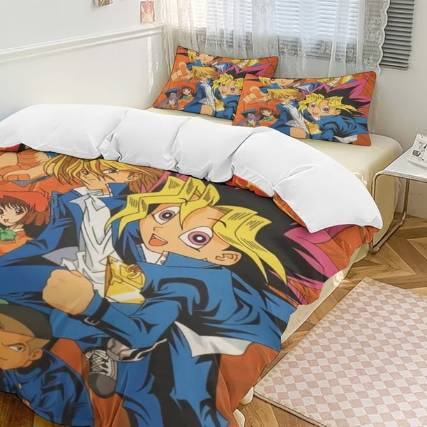 YuGiOh Anime Home Bed 3-piece Set Classic Japanese Anime Polyester Wash Student Dormitory Set