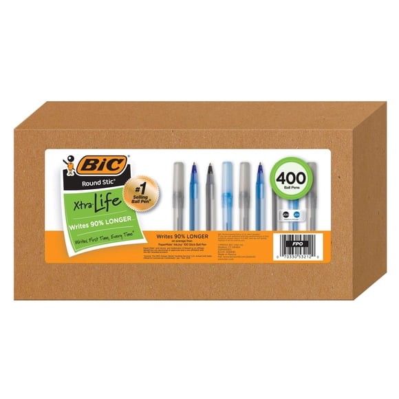Bolígrafo Round Stic Xtra Life De 1 0 Mm Paquete De 400 Unidades