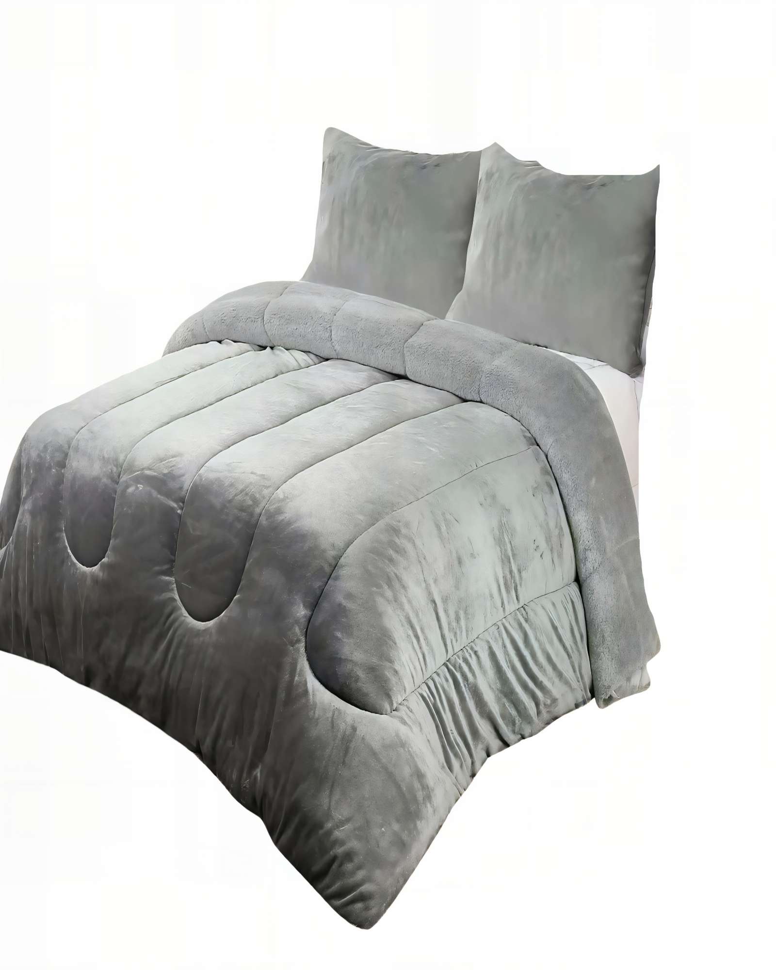 Genérico - Plumon Chiporro De Invierno Premium King Color Gris