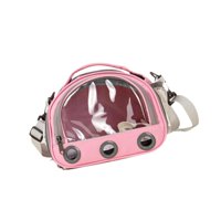Ioensy - Bolsa De Transporte Para Hámster, Ardilla, Ventana Grande Transparente, Bolsa De Transporte Para Cobayas, S, Rosa