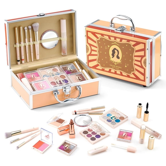 Kit de maquillaje Color Nymph todo en uno para niñas adolescentes con funda