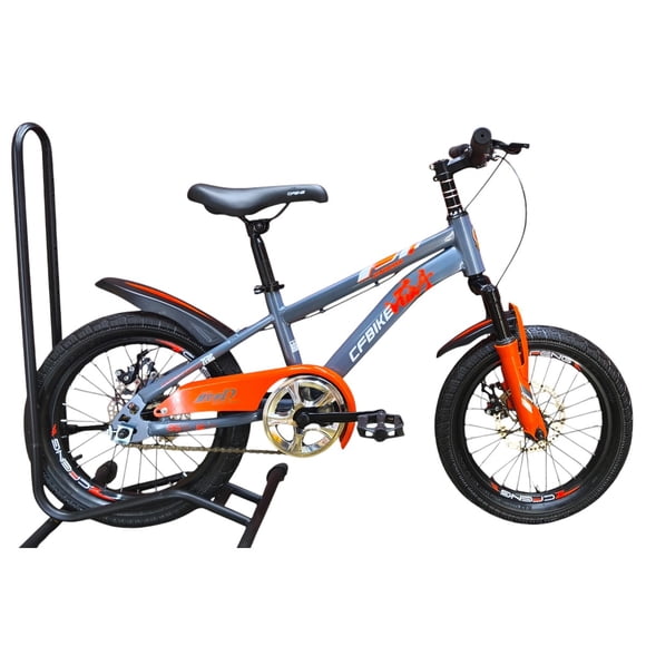 Bicicleta Aro 16 Cfbike Con Freno Disco Gris Naranjo