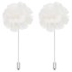 thumbnail image 1 of Uxcell 2Pcs Alfileres de Flor, Alfiler de Solapa para Hombres Flor de Camelia para Traje Boda Graduación Aniversario Blanco, 1 of 6