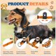 thumbnail image 3 of Collar Deslizante para Perros, Cuerda de Nylon Reflectante Sin Tirones con Tope Ajustable y Anillo de Parada, (L-26 Pulgadas, Negro/Naranja, 2 Piezas), 3 of 7