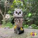 thumbnail image 3 of Escultura de jardín búho solar Tiger Owl de Owlsome con detector de movimiento, 3 of 5