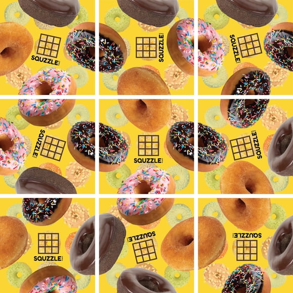 Juego de rompecabezas divertido, cuadriculado, rompecabezas, 9 piezas, Travel Donuts