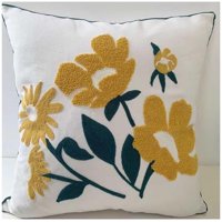 Wyj Hogar - Funda De Cojín Bordado Floral Mod13