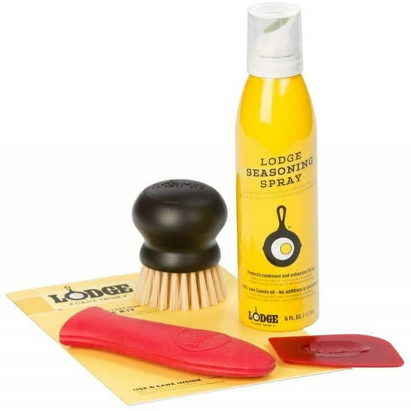 Lodge Seasoned Cast Iron Care Kit Juego de 5 piezas, talla u Lodge Lodge