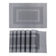 thumbnail image 1 of REGALWOVEN Juego de 6 Manteles Individuales para Decoración de Mesa de Comedor de Cocina Lavables Resistentes al Calor Plata Negro 18*12in, 1 of 7
