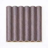 Byb Home - Wall Panel Curvo Pvc 10 Pzs 3D 16X250 Cm Gris Oscuro