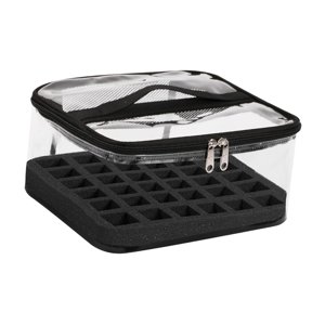 Ioensy - Organizador De Esmaltes De Uñas Con Asa Para Pinceles Y Rotuladores De Puntos Negros.