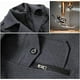 thumbnail image 5 of Abrigo de invierno para hombre, abrigo corto de lana de longitud media, chaqueta de invierno corta con cuello doble extraíble para negocios, ocio al aire libre, chaqueta ajustada, 5 of 5