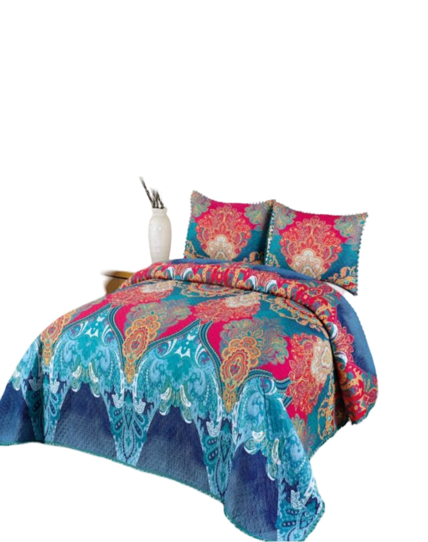 Todo Para El Hogar - Cubrecama Ligero De Verano Con Pompones - Elegantes King / Super King