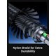 thumbnail image 5 of Cable USB C a USB C UGREEN, 6 pies, 60 W, paquete de 2 unidades, nailon trenzado, 5 of 7