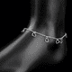 thumbnail image 3 of Tobillera Plata Corazones Colgantes, 3 of 5
