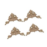 Bothyi - Apliques De Madera De 4 Piezas Talladas Aplicadas De Madera Para El Armario De Decoración De Vestuario De Armario C