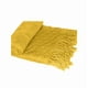 thumbnail image 1 of Manta decorativa tejida para sillón, piecera o cama color amarillo, 1 of 2