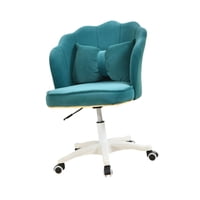 Bothyi - Silla De Oficina Giratoria Con Ruedas Silla Giratoria Para Sala De Lectura Tocador De Maquillaje Verde