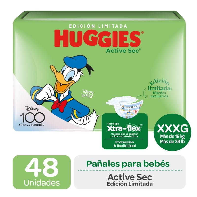 Huggies - Pañales Active Sec Xxxg