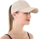 thumbnail image 5 of Gorra de béisbol con cola de caballo cruzada para mujer, ajustable, con moño alto y despeinado, de secado rápido, 5 of 7