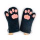 thumbnail image 1 of Guantes de horno Cricket & Junebug negro y rosa con patas de gato, 1 of 6