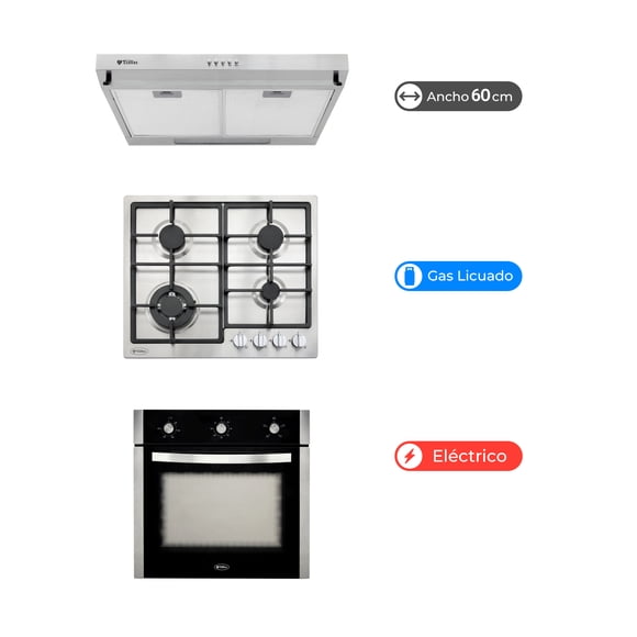 Kit Cocina Gas Licuado Harburg Breit Pro Inox