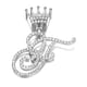 thumbnail image 1 of 1pc Personalized Cursive Initial Pendant Necklace with Cuban Link Chain - Customized Name Monogram Jewelry, 1 of 5