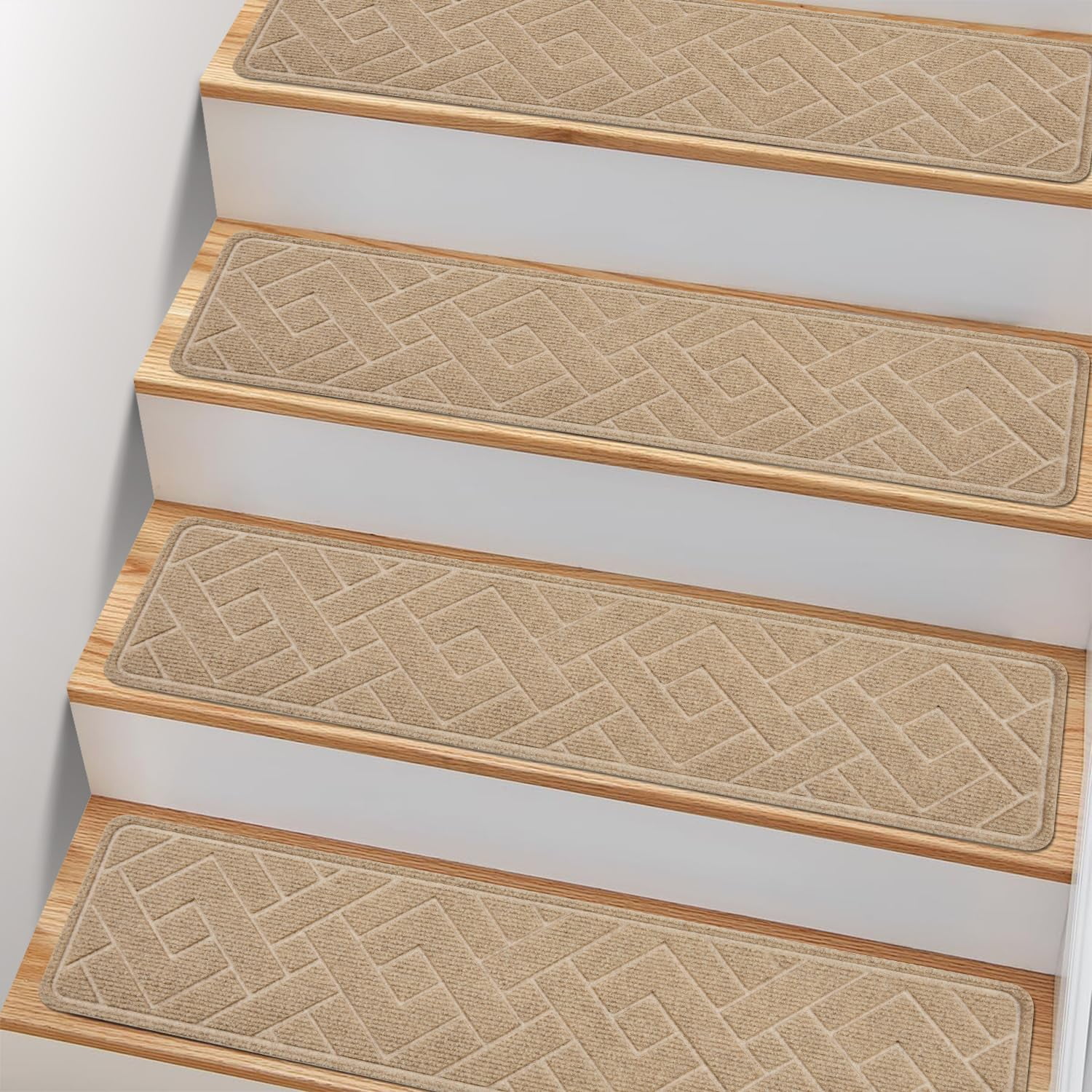 Pattengo 15 Piezas De Alfombrillas Antideslizantes Para Escaleras 20 X 67 Cm Para Interior