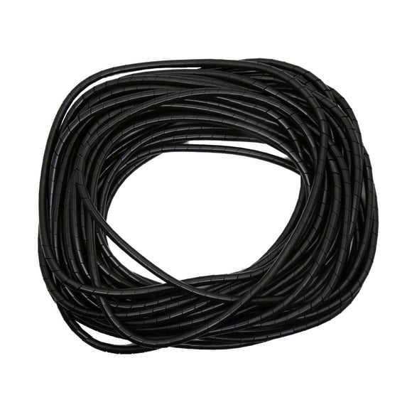 Organizador / Ordena Cable En Espiral Negro 4mm – 10 Mts