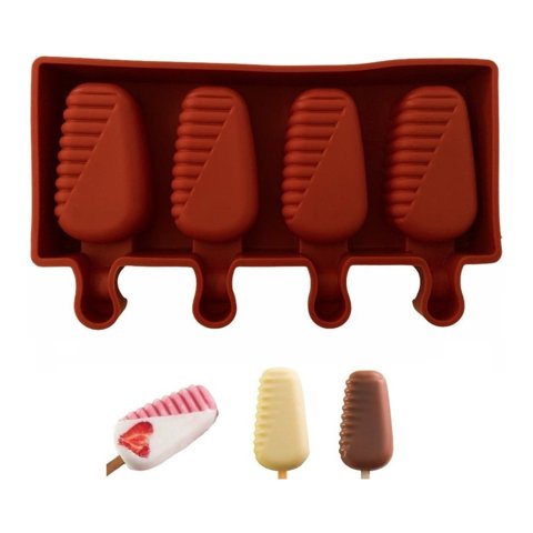 Genérico - Moldes De Silicona Para Helados Molde Paletas Helado Mini