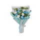 thumbnail image 5 of Ramo De Flores De Crochet Para Escritorio Con Hojas Verdes Decorativas, Flores Artificiales Azules, 5 of 5