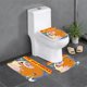 thumbnail image 1 of Vaca y Pollo Juego de 3 alfombras de baño de coral fleece: tapete de baño + alfombra de inodoro en forma de U + funda de tapa de inodoro en forma de O, 1 of 6