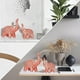 thumbnail image 3 of Un Par De Estatuas De Elefante Para Decoración Del Hogar, Cifras De Estilo Moderno, Escultura Para Oficina, Computadora, Estantería, Sala De Estar (cerámica Oro Rosa), 3 of 4