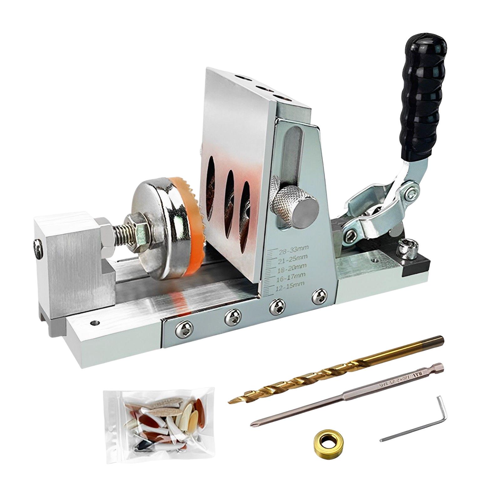 Magideal - De Herramientas De Plantilla De Agujero De Bolsillo Portátil, Taladro De Plantilla De Agujero De Madera Ajustable, Herramienta De Perforación De A