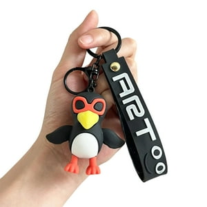 Fliperex - Llavero Colgante De Goma Italian Brainrot Fruli Frula Blanco