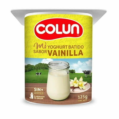 Yoghurt Batido Sabor Vainilla Pote 125 G Colun
