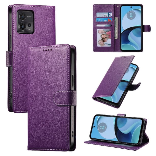 Funda para FOXDOCK Motorola Moto G72– Cuero Premium, 3 ranuras para tarjetas, Protección contra impactos