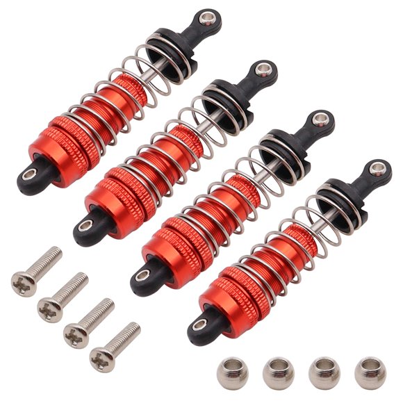 Amortiguadores Treehobby 80 mm Rojo (paquete de 4) para coche RC