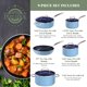 thumbnail image 2 of Juego de utensilios de cocina Nuwave Healthy Duralon Blue Ceramic, 9 piezas, 2 of 9