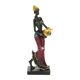thumbnail image 3 of Figura Africana Figura De Mujer Pieza De Arte Para El Hogar Adorno De Soporte De Mesa Dorado, 3 of 3