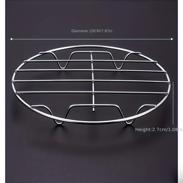 Upgrade Your Cooking Game with Our Household 304 Stainless Steel Steaming and Grill Rack - Perfect Size, Heat-Resistant, and Easy to Use!