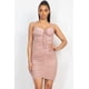 thumbnail image 1 of Vestido Mini Fruncido en la Parte Delantera Color Canela M, 1 of 5